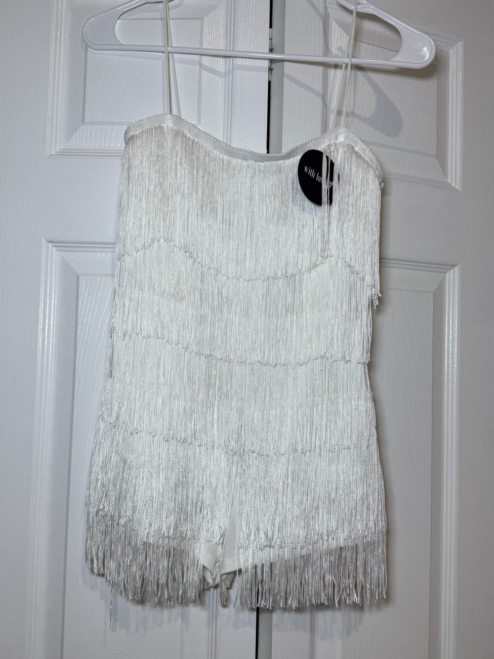 White Fringe Tassel Romper / Playsuit